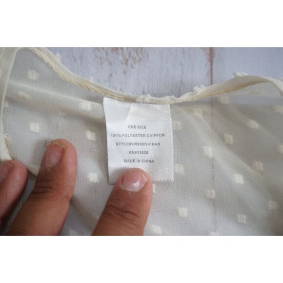 Coverup Bathing Suit Bikini Tassels Beach Top - Size O/S - Picture 4 of 8